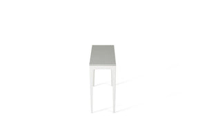 White Shimmer Slim Console Table Oyster