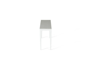 White Shimmer Slim Console Table Pearl White