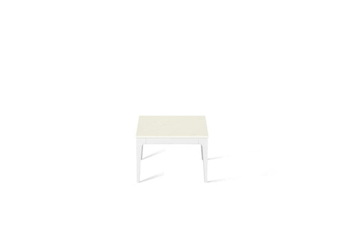 Fresh Concrete Cube Side Table Pearl White