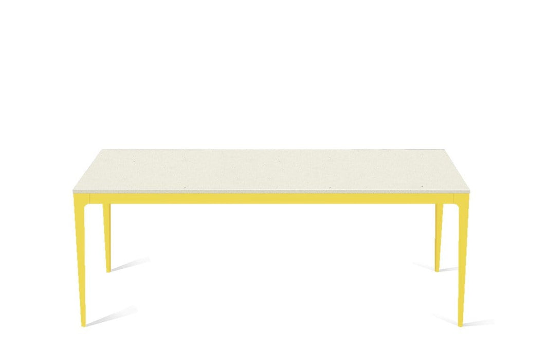 Fresh Concrete Long Dining Table Lemon Yellow