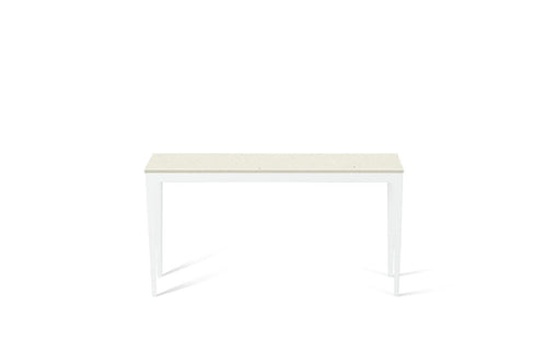 Fresh Concrete Slim Console Table Pearl White