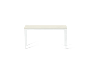 Fresh Concrete Slim Console Table Pearl White