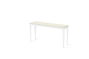 Fresh Concrete Slim Console Table Pearl White