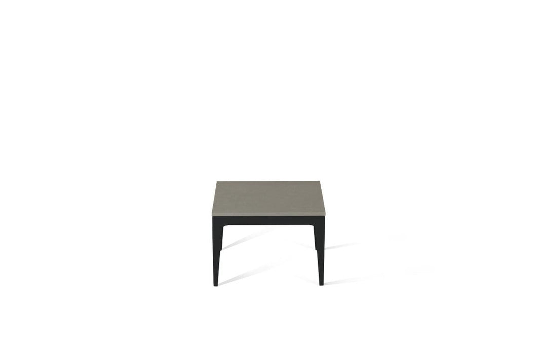 Sleek Concrete Cube Side Table Matte Black