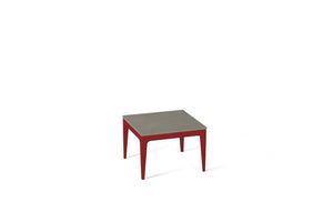 Sleek Concrete Cube Side Table Flame Red