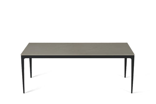 Sleek Concrete Long Dining Table Matte Black