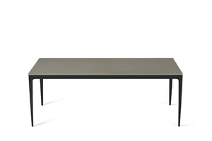 Sleek Concrete Long Dining Table Matte Black