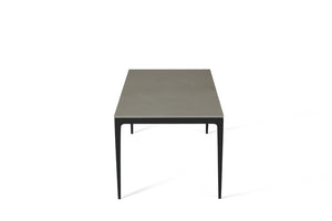 Sleek Concrete Long Dining Table Matte Black