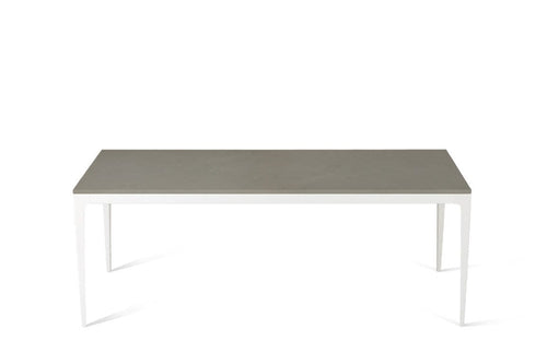 Sleek Concrete Long Dining Table Oyster