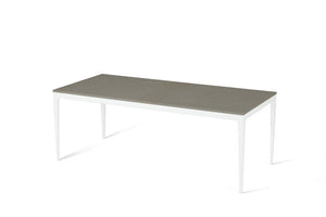 Sleek Concrete Long Dining Table Pearl White