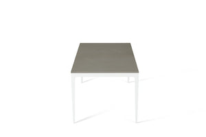 Sleek Concrete Long Dining Table Pearl White