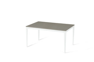 Sleek Concrete Standard Dining Table Pearl White