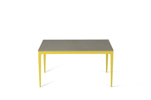 Sleek Concrete Standard Dining Table Lemon Yellow