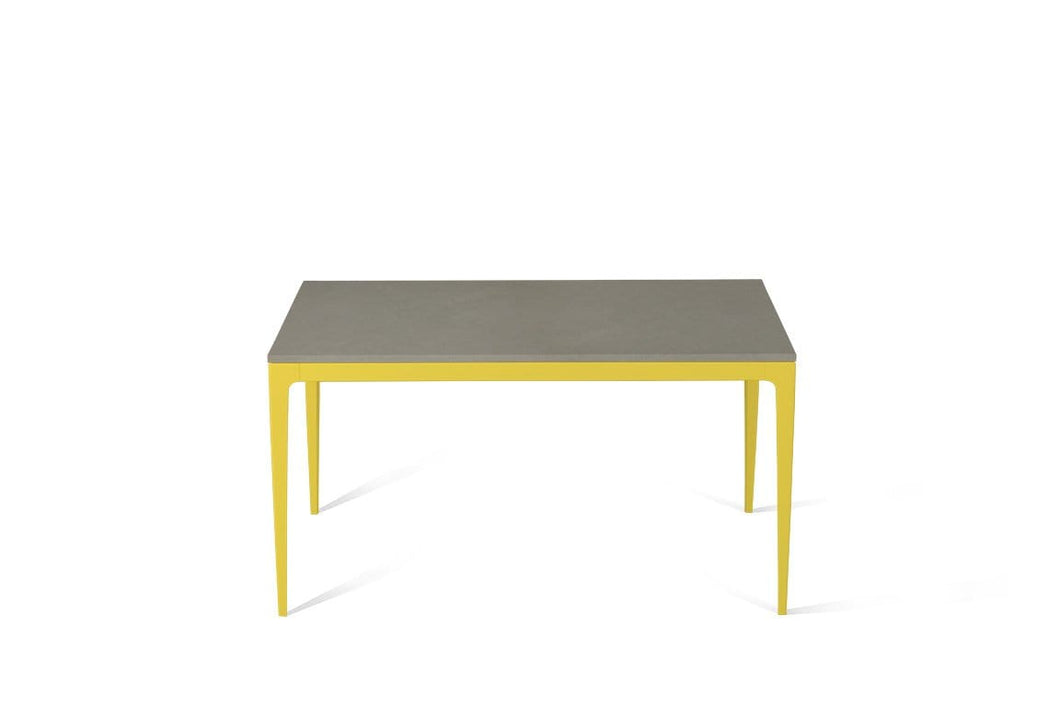 Sleek Concrete Standard Dining Table Lemon Yellow