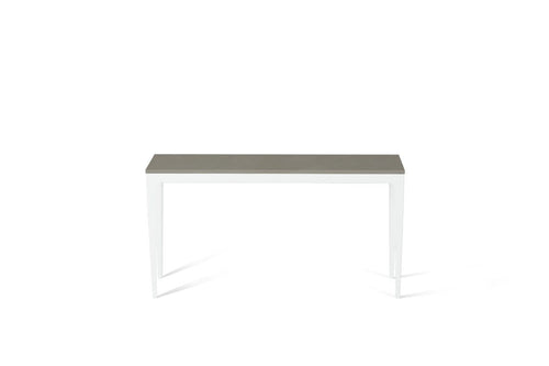 Sleek Concrete Slim Console Table Pearl White