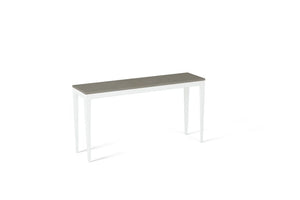 Sleek Concrete Slim Console Table Pearl White