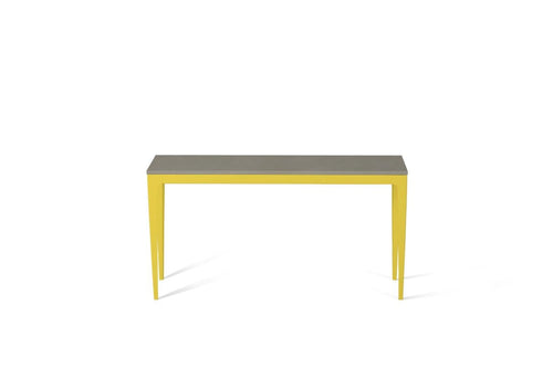 Sleek Concrete Slim Console Table Lemon Yellow