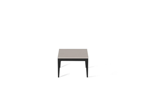 Raw Concrete Cube Side Table Matte Black