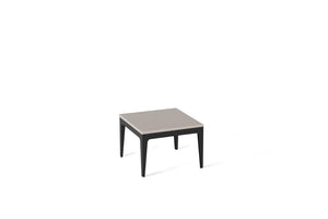 Raw Concrete Cube Side Table Matte Black