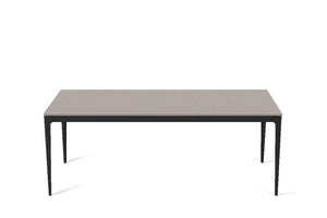 Raw Concrete Long Dining Table Matte Black