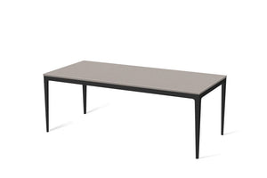 Raw Concrete Long Dining Table Matte Black