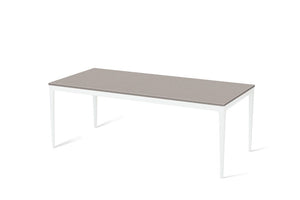 Raw Concrete Long Dining Table Pearl White