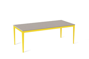 Raw Concrete Long Dining Table Lemon Yellow