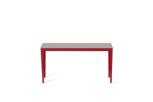 Raw Concrete Slim Console Table Flame Red