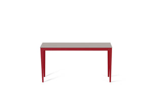 Raw Concrete Slim Console Table Flame Red