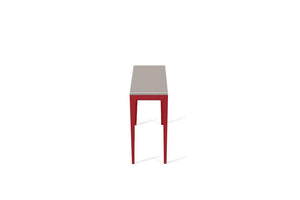 Raw Concrete Slim Console Table Flame Red