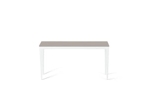 Raw Concrete Slim Console Table Pearl White