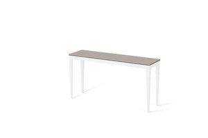 Raw Concrete Slim Console Table Pearl White