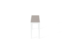 Raw Concrete Slim Console Table Pearl White