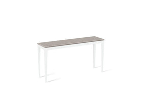 Raw Concrete Slim Console Table Pearl White