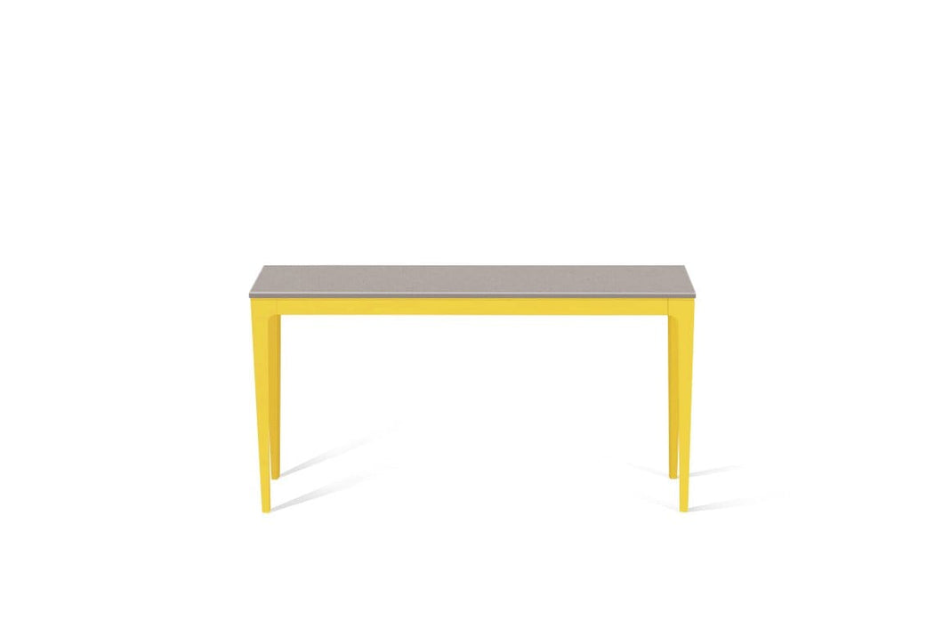 Raw Concrete Slim Console Table Lemon Yellow