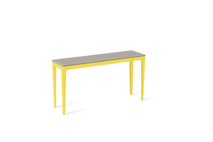 Raw Concrete Slim Console Table Lemon Yellow