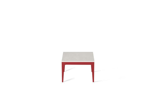 Cloudburst Concrete Cube Side Table Flame Red