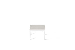 Cloudburst Concrete Cube Side Table Pearl White