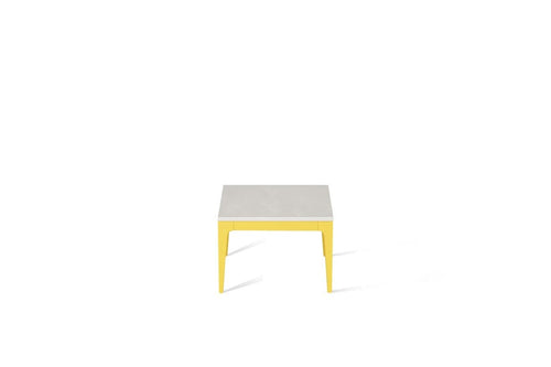 Cloudburst Concrete Cube Side Table Lemon Yellow