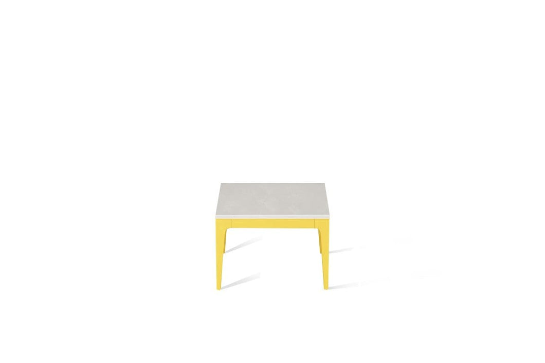 Cloudburst Concrete Cube Side Table Lemon Yellow