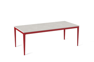 Cloudburst Concrete Long Dining Table Flame Red