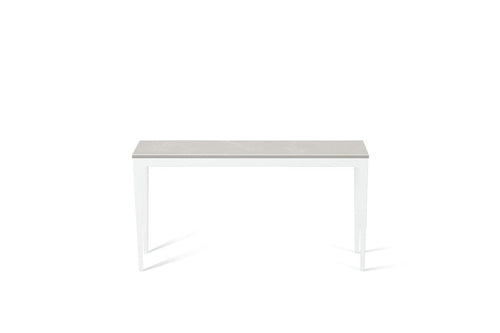 Cloudburst Concrete Slim Console Table Pearl White