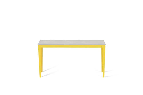 Cloudburst Concrete Slim Console Table Lemon Yellow