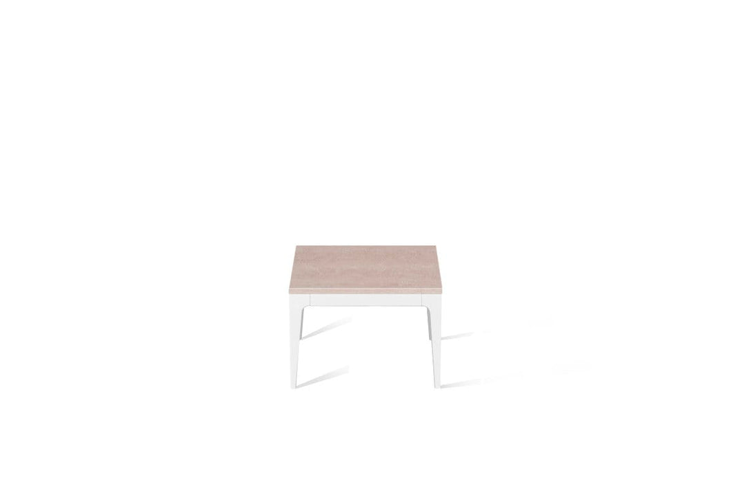 Topus Concrete Cube Side Table Pearl White