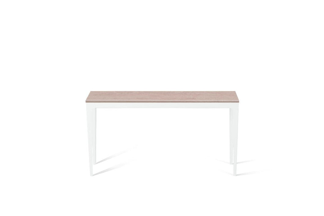 Topus Concrete Slim Console Table Pearl White