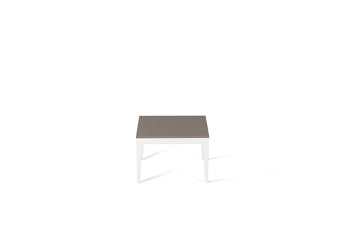 Oyster Cube Side Table Pearl White