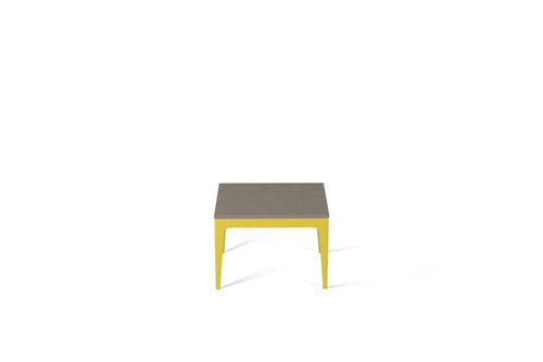 Oyster Cube Side Table Lemon Yellow