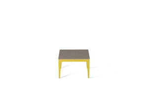 Oyster Cube Side Table Lemon Yellow