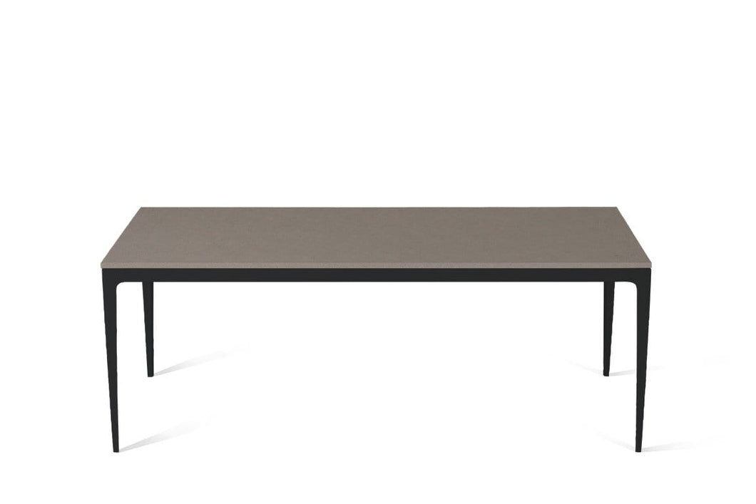 Oyster Long Dining Table Matte Black