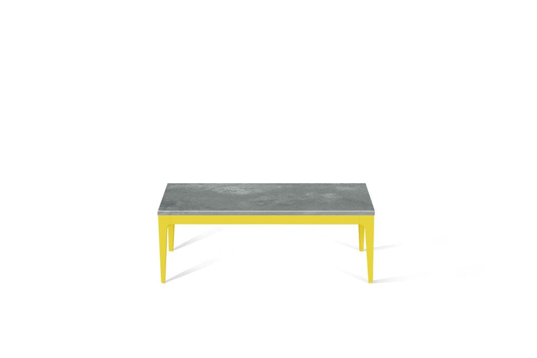 Rugged Concrete Coffee Table Lemon Yellow